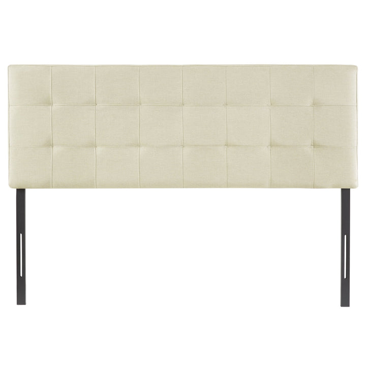 Jessenia Tufted Upholstered Headboard, Height Adjustable Queen Size Headboard, Bed Backboard Padded Premium Fabric Headboard- Cream