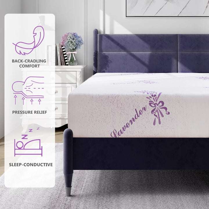 8 Inches Twin Mattress, Memory Foam Mattress Bed in a Box with Lavender Infusion,Made in USA