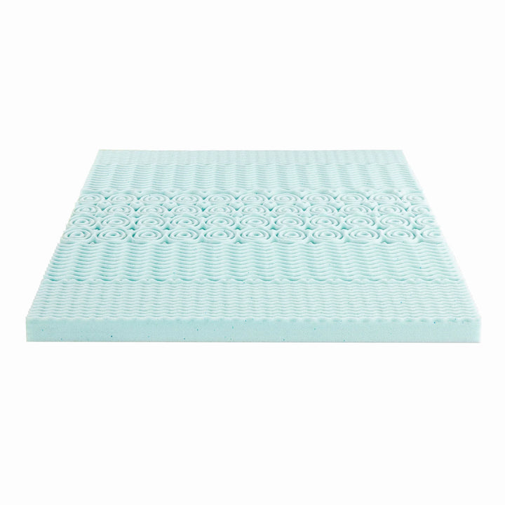 4" 5-Zone Cooling Gel Memory Foam Mattress Topper, Queen