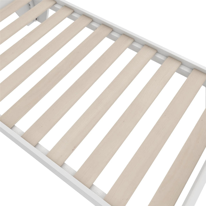 Maverick Montessori Toddler Floor Bed with 2 Heights, White