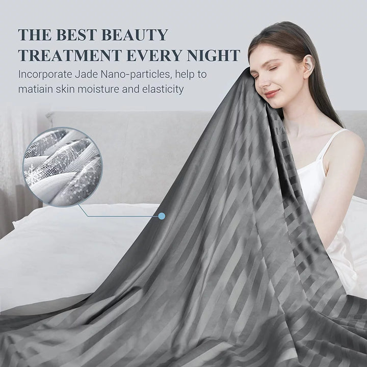 Revolutionary Cooling Blanket King, Absorbs Heat to Keep Body Cool for Night Sweats, Q-Max>0.5 Double Sided Stylish Lightweight Summer Cold Blankets for Hot Sleepers Gray 90" X 108"