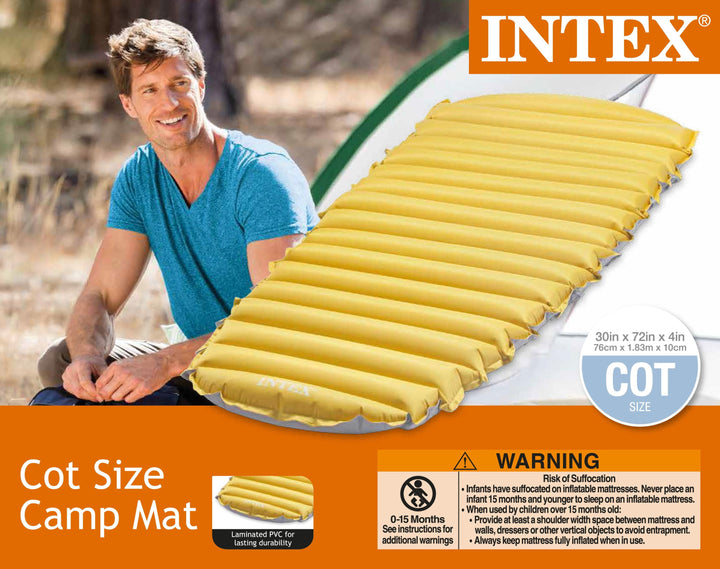 Inflatable Outdoor Camping Mat Sleeping Pad for Backpacking and Car Camping, 72In L X 30In W X 4In H