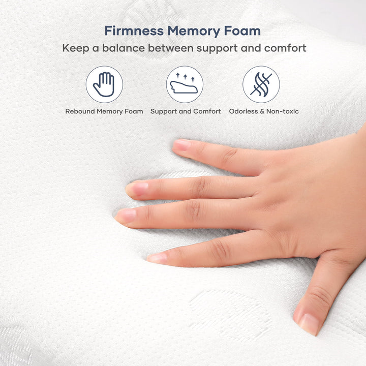 Cervical Memory Foam Pillow, for All Ages Side Back & Stomach Sleepers