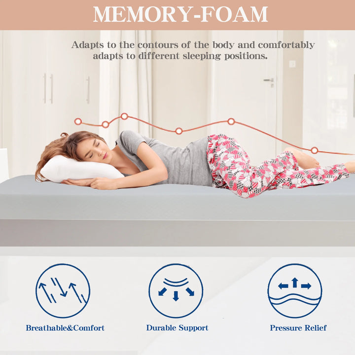 Full Size Mattress, 5 Inch Gel Memory Foam Mattress in a Box Full, Medium Firm Mattress Full, Bed in a Box, Certipur-Us