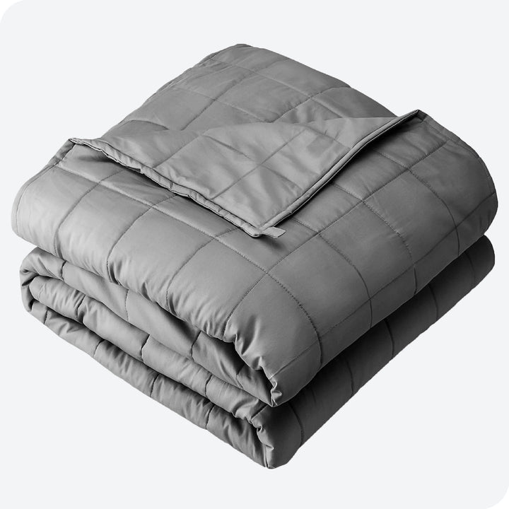 17 Lbs Weighted Blanket for Adults - 60" X 80" - 210Tc Twill Cotton, Light Gray