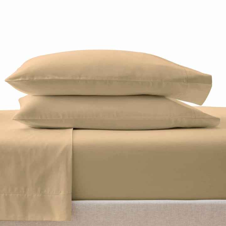 4-Piece 400 Thread Count Almond Biscuit Performance Hygrocotton Sheet Set, Queen