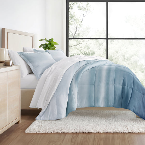 - Ocean Waves Ultra Soft Reversible Comforter Bed Set for Queen & Full Bedding