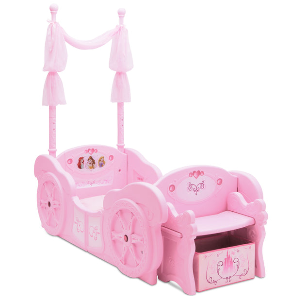 Princess Plastic Carriage Toddler-To-Twin Bed