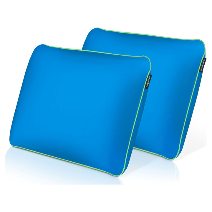 Memory Foam Fun Pillow with Cool-To-The-Touch Cover, Standard/Queen, Cosmic Blue, 2 Pack