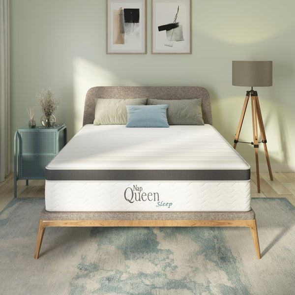 Maxima 8” Hybrid of Cool Gel Infused Memory Foam and Coils Mattress, Queen Size