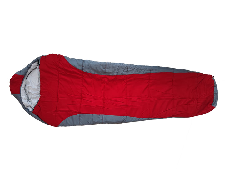 10-Degree Cold Weather Mummy Sleeping Bag with Soft Liner, Red, 85"X33"