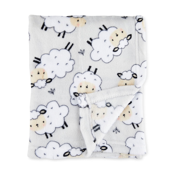 Grey Sheep Plush Baby Blanket,Infant Unisex, 30" X 36"