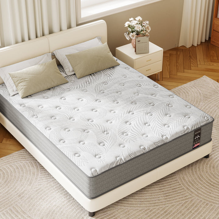 Mattress 12 Inch Full Size, Gel Memory Foam Hybrid Mattress in a Box, Cozy Sleep