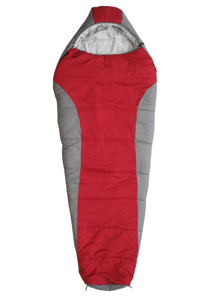 10-Degree Cold Weather Mummy Sleeping Bag with Soft Liner, Red, 85"X33"