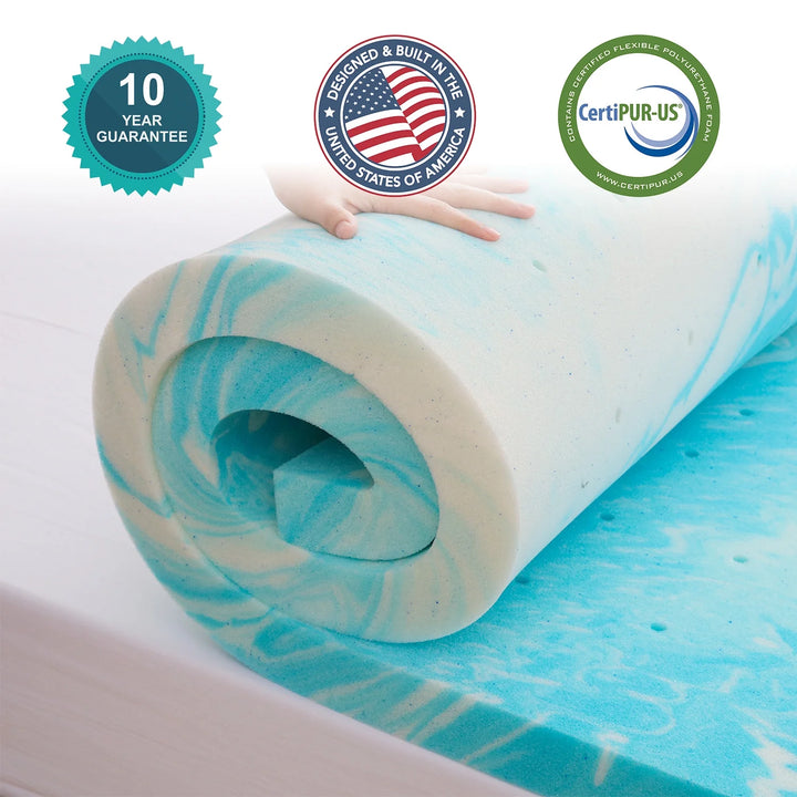 3 Inch Mattress Topper, Queen Gel Memory Foam Mattress Topper in a Box