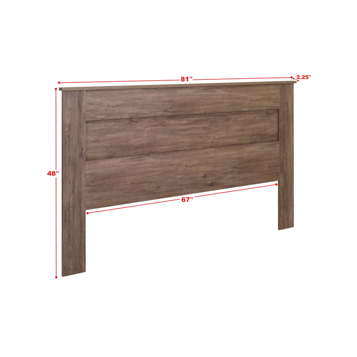 Prepac Select Flat Panel Headboard, King, Drifted Gray Laminate Finish