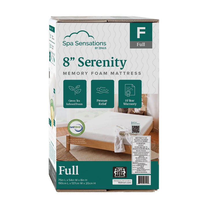 Spa Sensations Serenity by  8" Memory Foam Mattress, Full