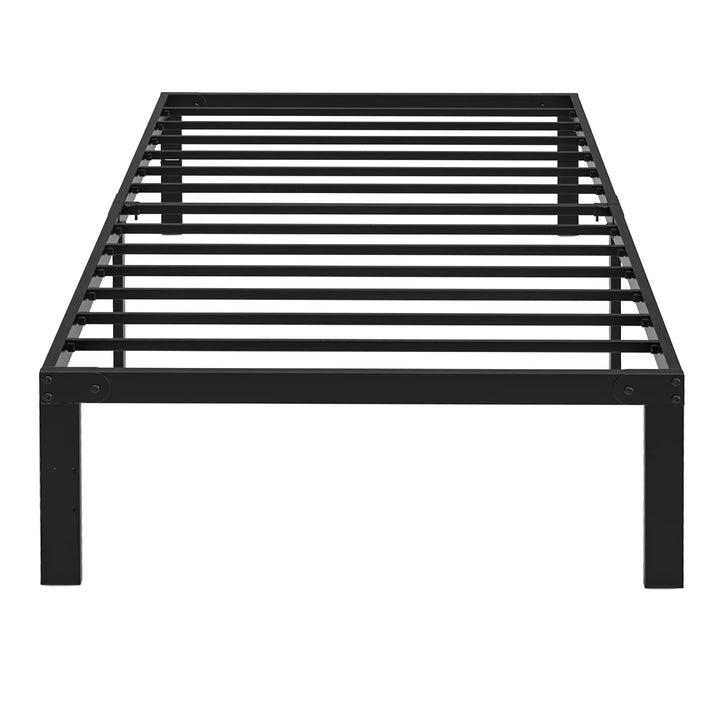 Twin Bed Frame - No Box Spring Needed Heavy Duty Metal Platform Bedroom Frames Twin Size with Storage Space, Black