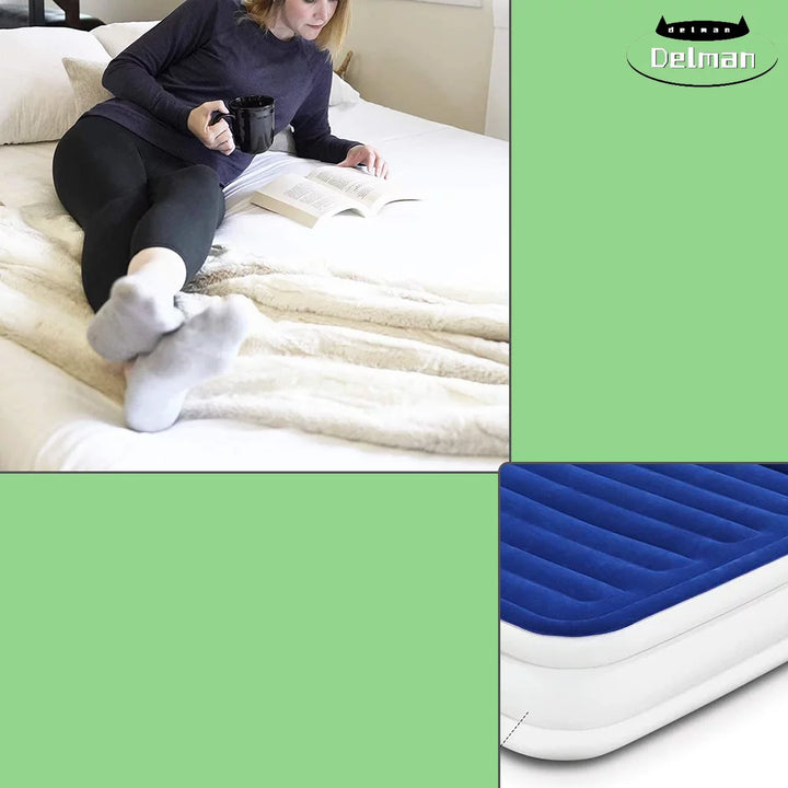 Air Mattress for Camping - Luxury Inflatable Twin Mattress Bed