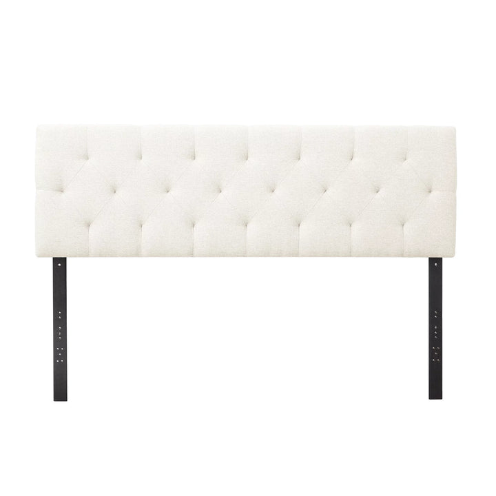 Eugene Diamond Tufted Upholstered Headboard, Queen, Cream