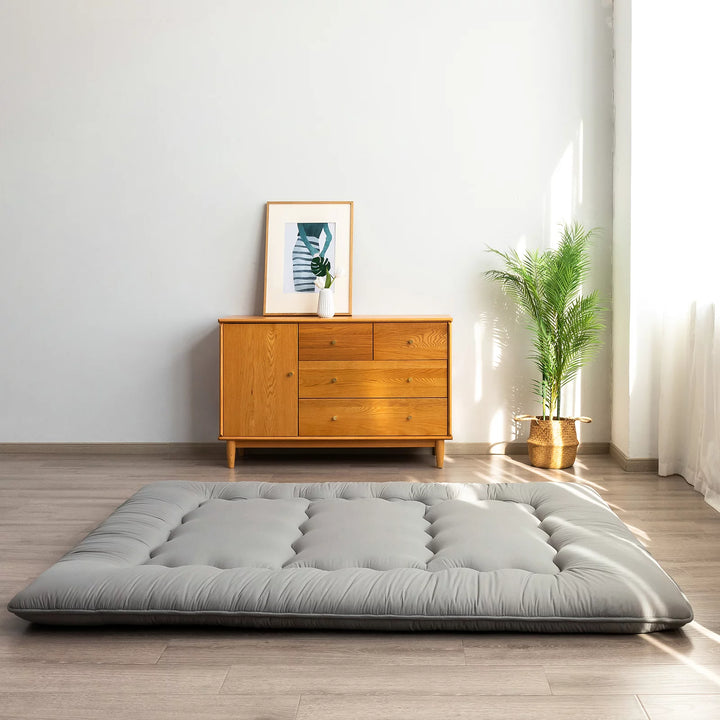 Futon Mattress Japanese Floor Mattress Thicken Futon Sleeping Pad for Guest,Lounger and Tavel,Drek Grey,Full Size