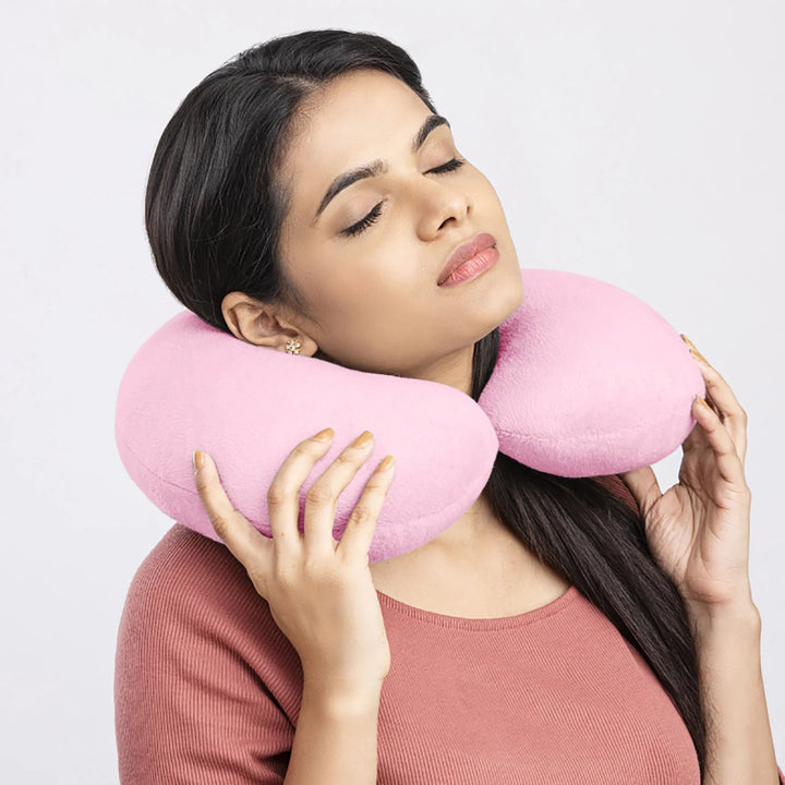 Travel Neck Pillow Memory Foam Airplane Travel Comfortable Washable Cover Plane Neck Support Pillow for Neck Sleeping, Seat Cushion, Living Room Decor, Room Decor