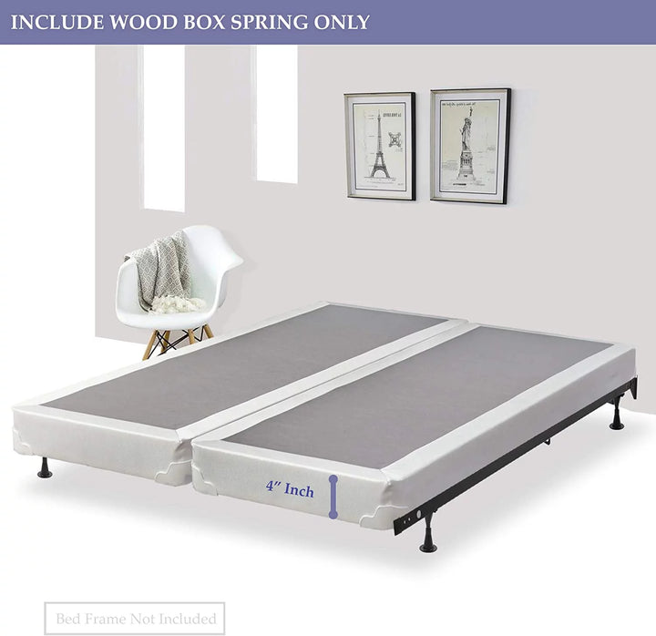 4-Inch Box Spring for Mattress, Queen Size