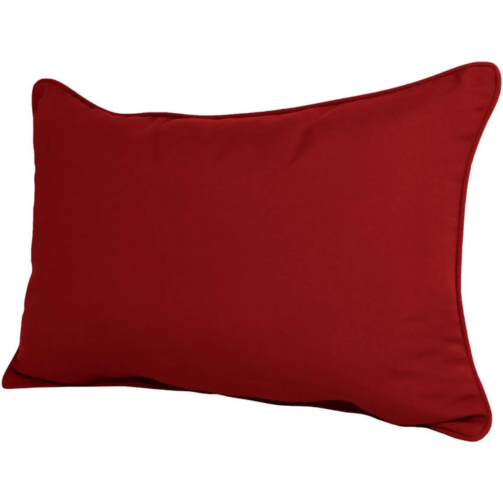 Comfort Classics Inc. 22W X 14D X 4H Sunbrella Outdoor Lumbar Pillow Made in USA (Jockey Red)