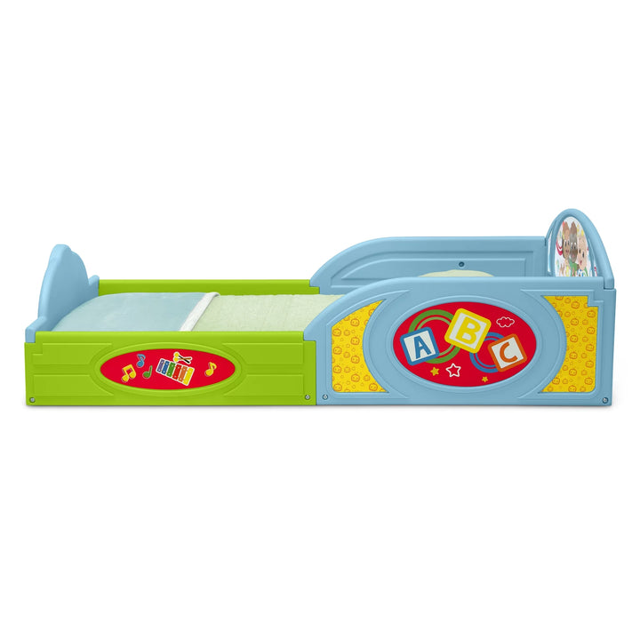 Sleep and Play Toddler Bed with Built-In Guardrails by , Blue/Multi