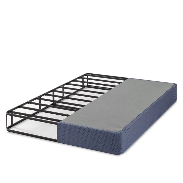 9" Box Spring, Heavy Duty Steel, Easy Assembly, Navy, Queen