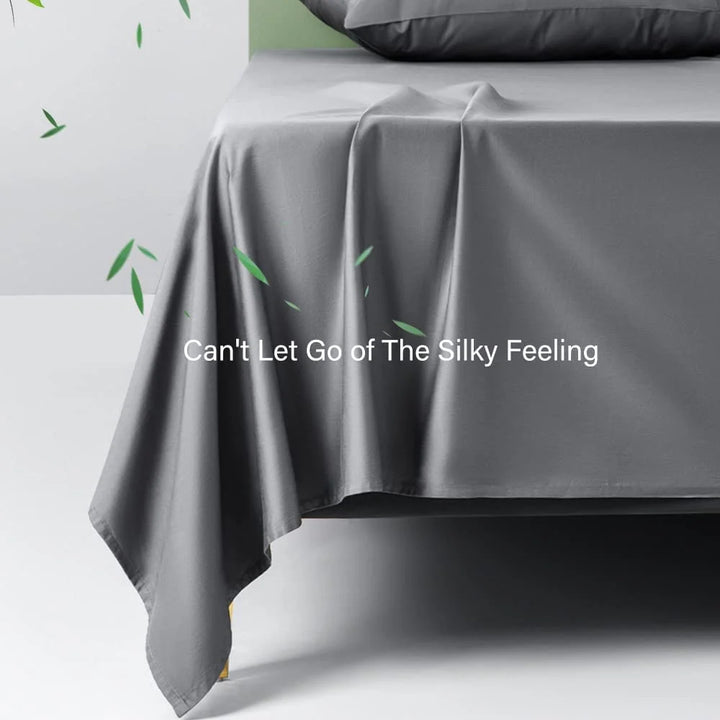 100% Organic Bamboo Bed Sheets, Cooling California King Sheet Sets 4 PC, 1800 Series Sheets with 16" Deep Pocket, Dark Gray