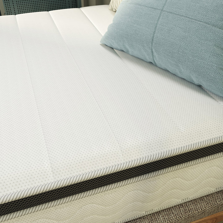 Maxima 8” Hybrid of Cool Gel Infused Memory Foam and Coils Mattress, Queen Size