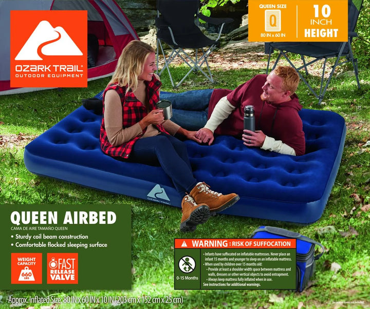 Air Mattress Queen 10" with Antimicrobial Coating