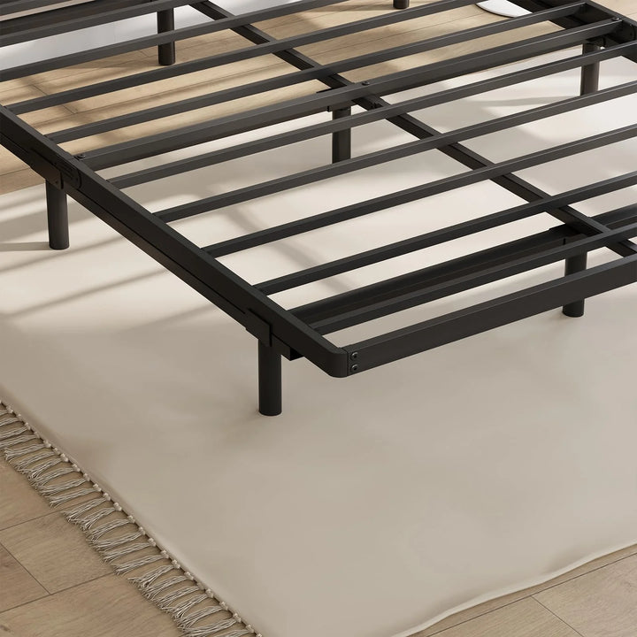 King Box Spring 2 Inch High & Bed Slat Replacement, Heavy Duty Mattress Support Metal Bunkie Board, Easy Assembly, Legs Not Included