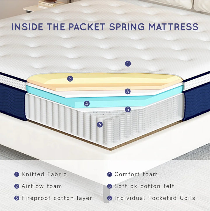 Twin Size Gel Memory Foam Mattress in a Box,12 Inch Hybrid Mattress Cooling Medium Firm Bed with Individually Pocket Coils Innerspring,