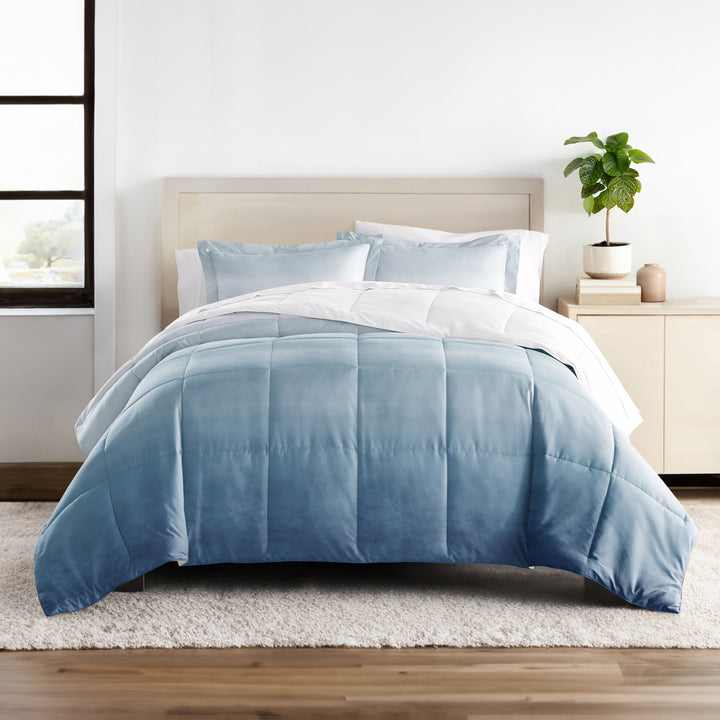 - Ocean Waves Ultra Soft Reversible Comforter Bed Set for King & California King Bedding