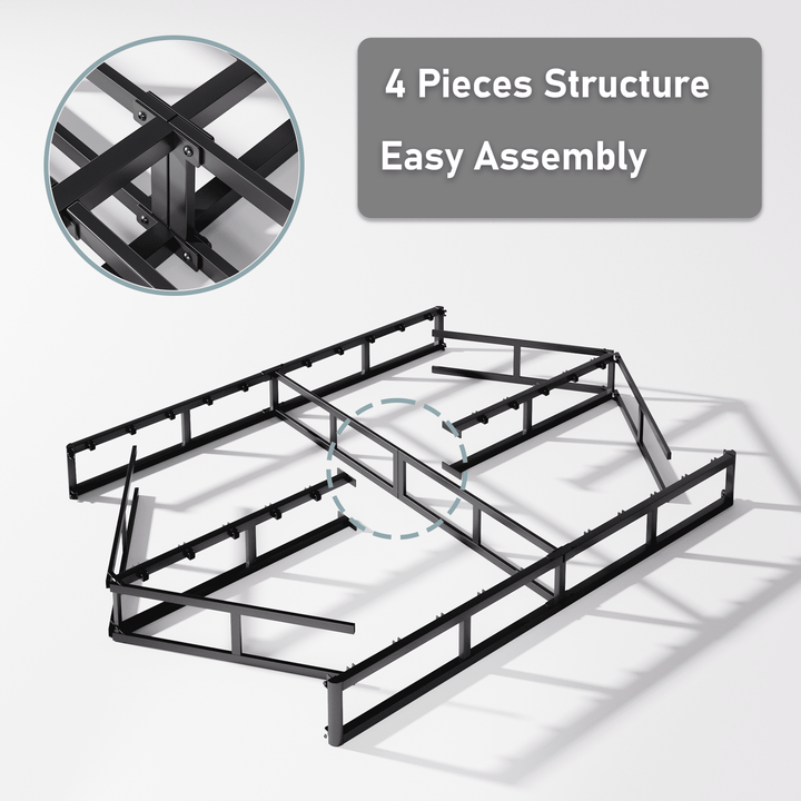 9" Metal Queen Box Spring, Mattress Foundation, Heavy-Duty, Easy Assembly