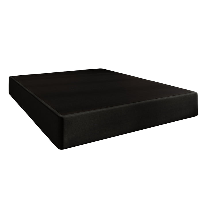 8" Queen Metal Box Spring, Black Linen