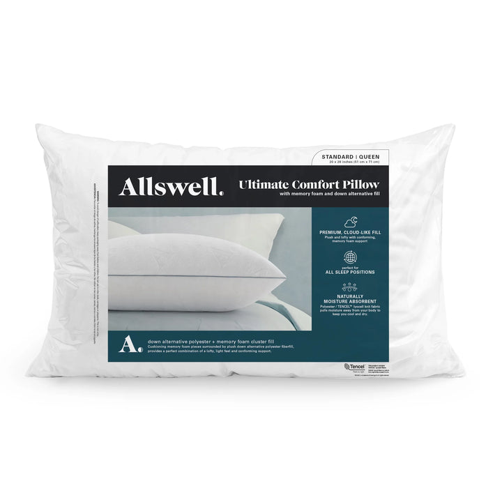 Ultimate Comfort Gel Memory Foam Bed Pillow, Standard/Queen