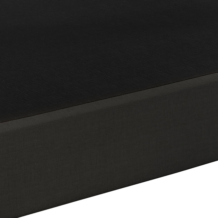 8" Queen Metal Box Spring, Black Linen