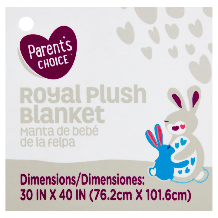 Parent'S Royal Plush Blanket for Baby Boys and Girls, Blue, 30" X 40"