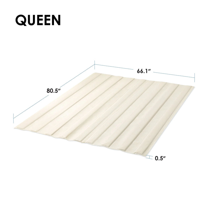 Wood Bed Slat Board with Fabric Cover, Vertical Mattress Support for Bed Frames, Box Spring or Bed Slat Replacement, Queen