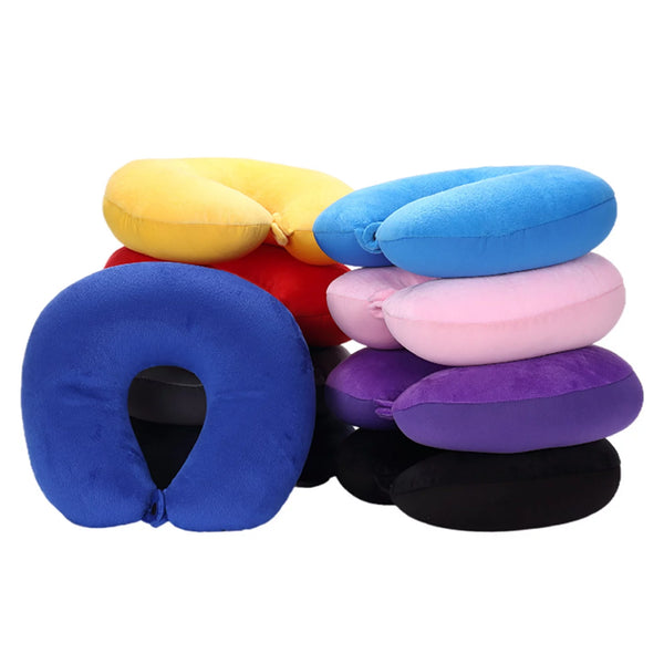 Travel Pillow Memory Foam - Head Neck Support Airplane Pillow for Traveling, Car, Home, Office, Travel Neck Flight Pillow