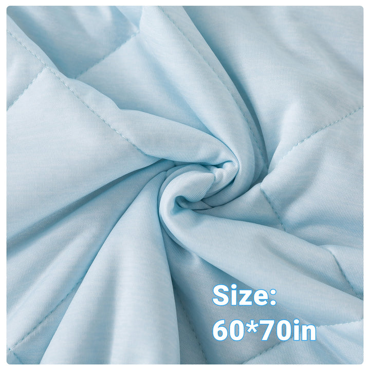 Cooling Throws Blankets, Ice Blanket for All-Season, Ultra-Cool Lightweight Blanket for Bed, Blue