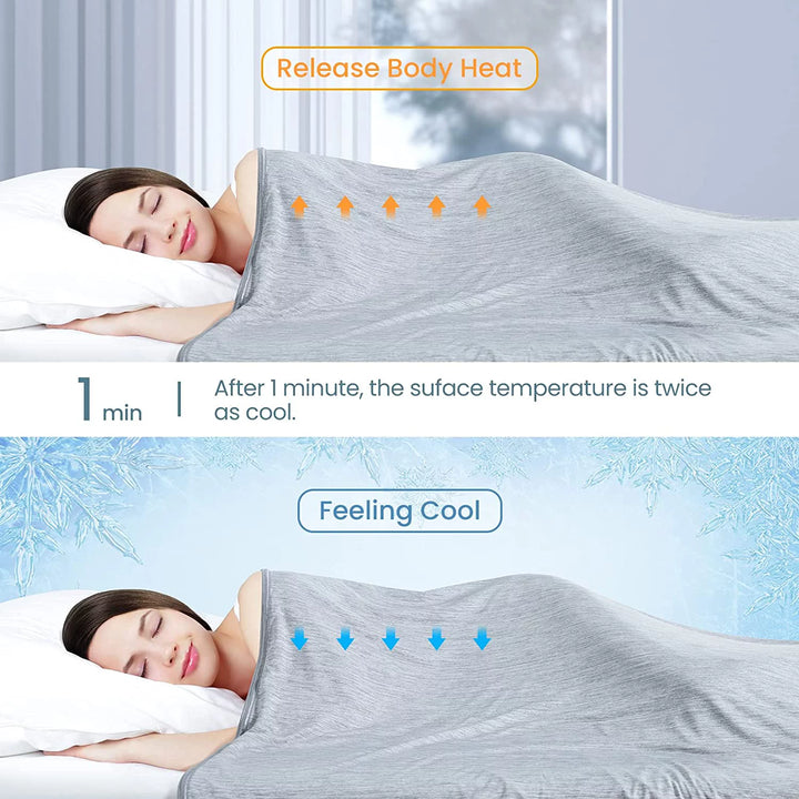 Cooling Blanket for Sleeping Large Size 91"X80" Summer Blanket Throw for Hot Sleepers Double Sided Cold Effect Blankets Gift for Men Women