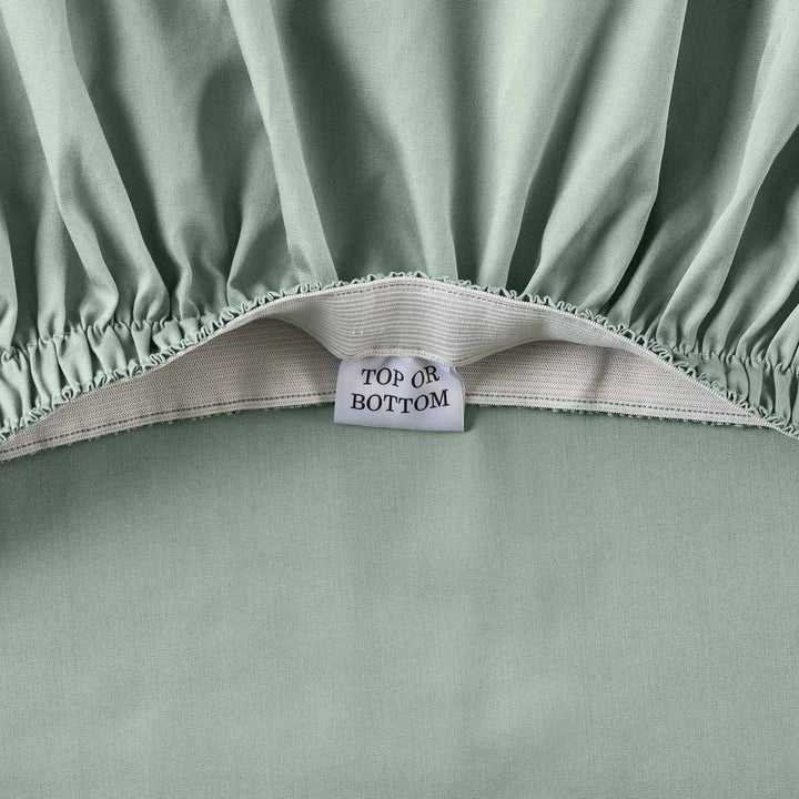 Cool & Crisp 4-Piece 300 Thread Count Green River Cotton Percale Sheet Set, Queen