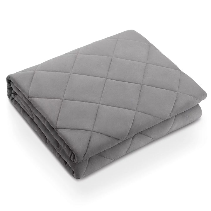 Weighted Blanket 48"X72", 15Lbs Heavy Breathable Cooling Blanket for Adults, Twin Size, Gray