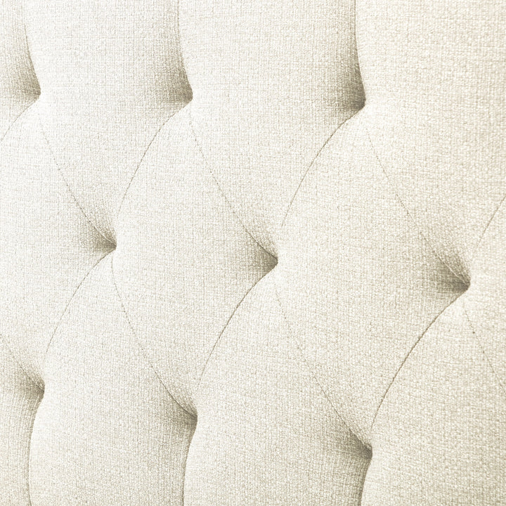 Eugene Diamond Tufted Upholstered Headboard, Queen, Cream