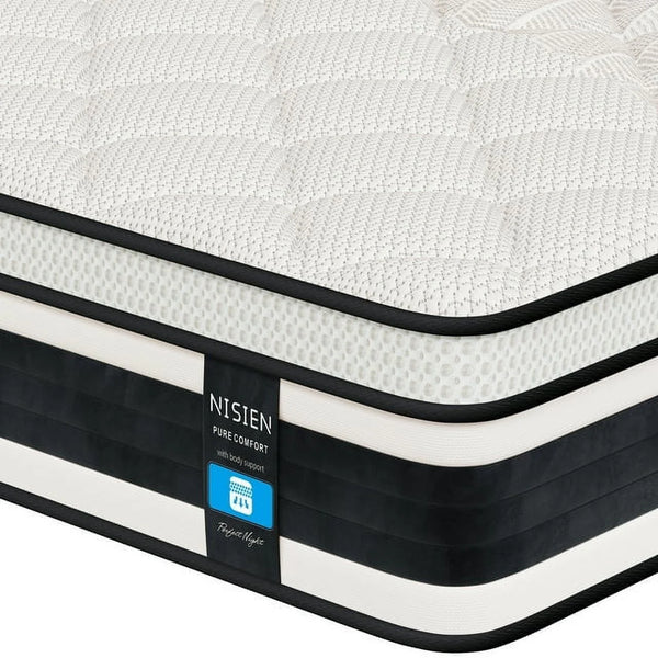 Queen Mattress, 12 Inch Hybrid Mattress in a Box, Gel Memory Foam Mattress,Individually Wrapped Pocket Coils Innerspring Mattress, Support & Pressure Relief, Medium Firm Feel, 60"*80"*12"