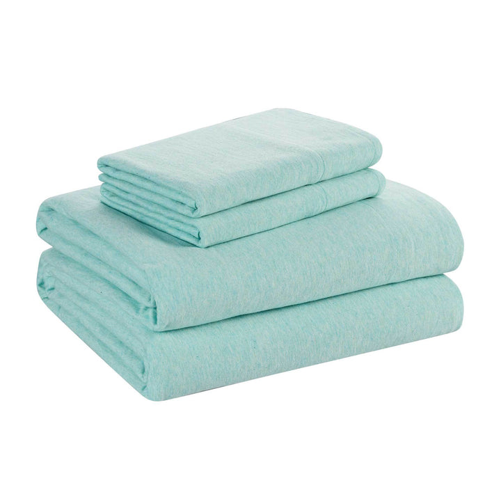 Extra Soft Adult Jersey Bed Sheet Set, Queen, Classic Mint, 4 Pieces